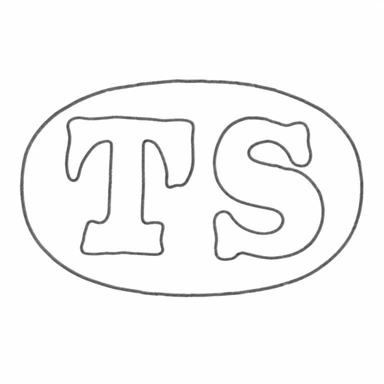 Thomas Streetin: TS is retained within the oval border; line reconstruction.