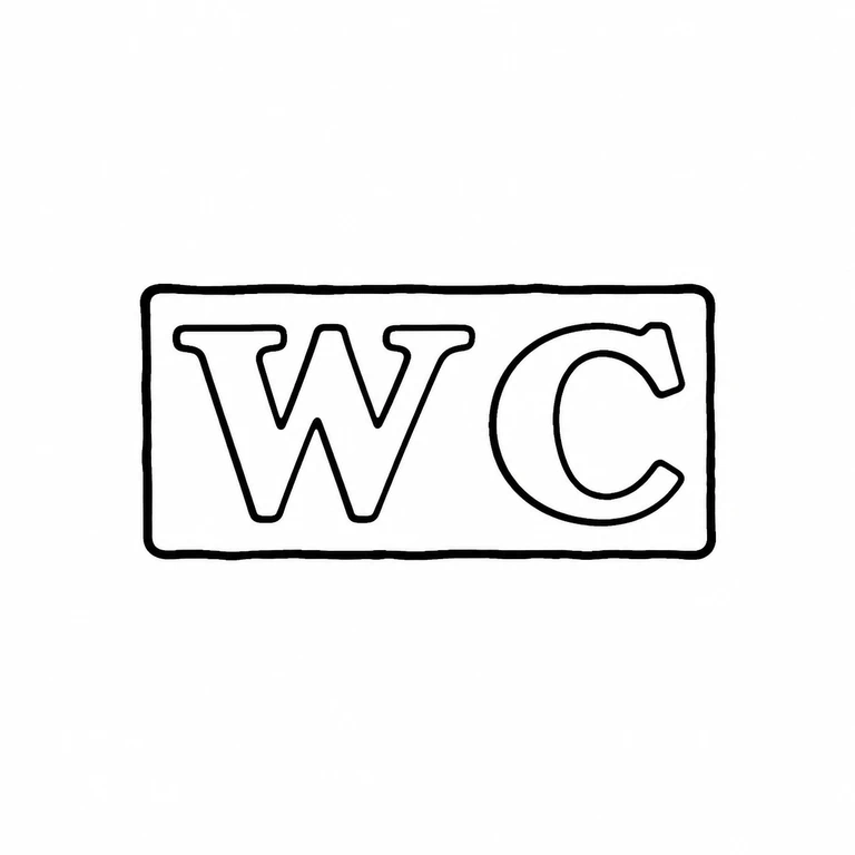 William Cattell: WC shallow rectangular cartouche are retained without reversal or added symbols; line reconstruction.