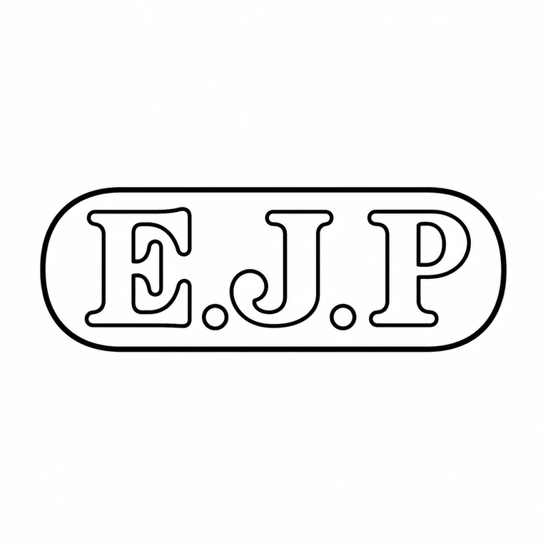 E J Partridge: The oval mark and E-dot-J-dot-P sequence. including both separate dots source-supported left-to-right placement; line reconstruction.