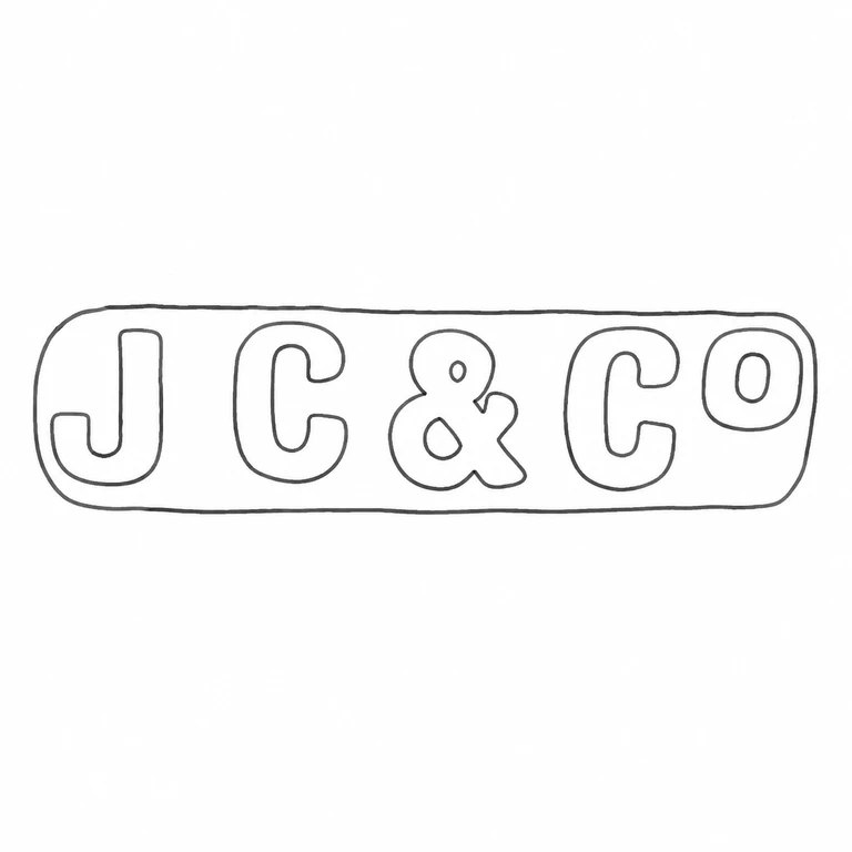 James Crichton & Co: J C ampersand C O remains in source order within the elongated rounded cartouche; line reconstruction.