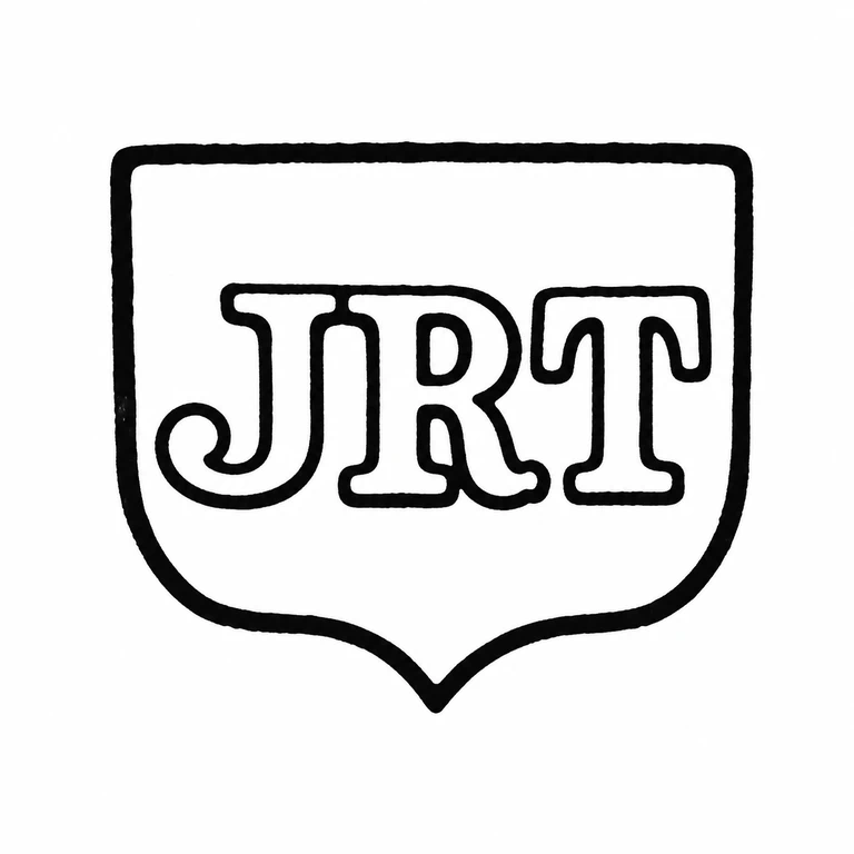 Mark reading Shield-shaped perimeter three centered initials in the same orientation and order; line reconstruction