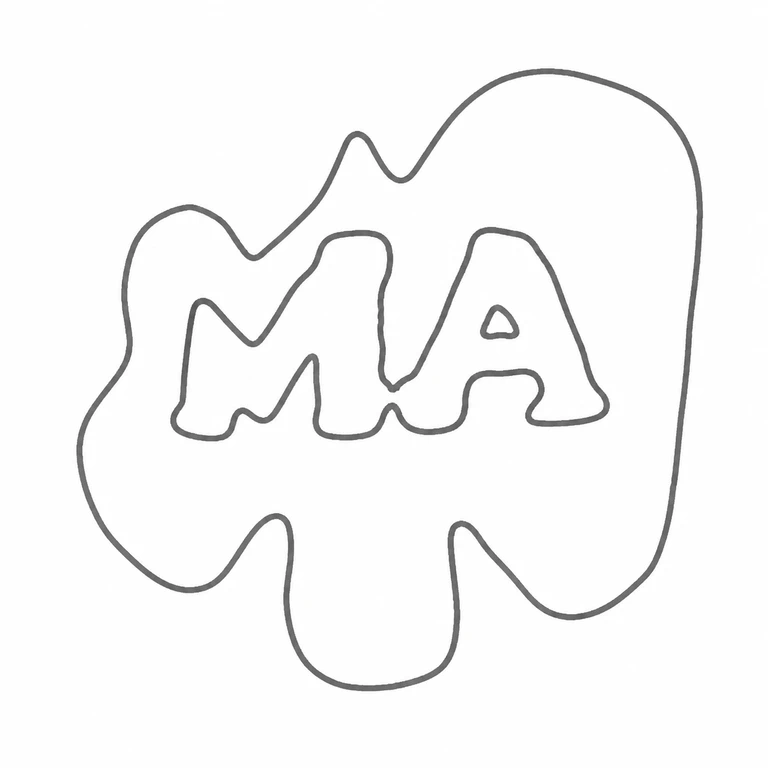 George Manjoy: The irregular lobed punch outline and two connected upright letterforms are retained upright, including the internal counter in the right form. line reconstruction.