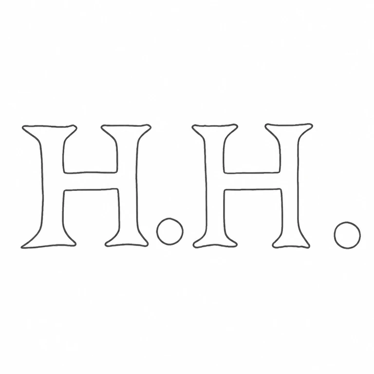 Historical Heirlooms Ltd: Two H characters intervening and terminal stops are retained without a cartouche; line reconstruction.