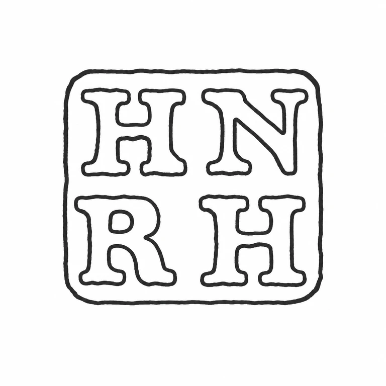 Henry Nutting & Robert Hennell: The four serif glyphs remain arranged as two rows of two inside the same rounded rectangular cartouche. line reconstruction.
