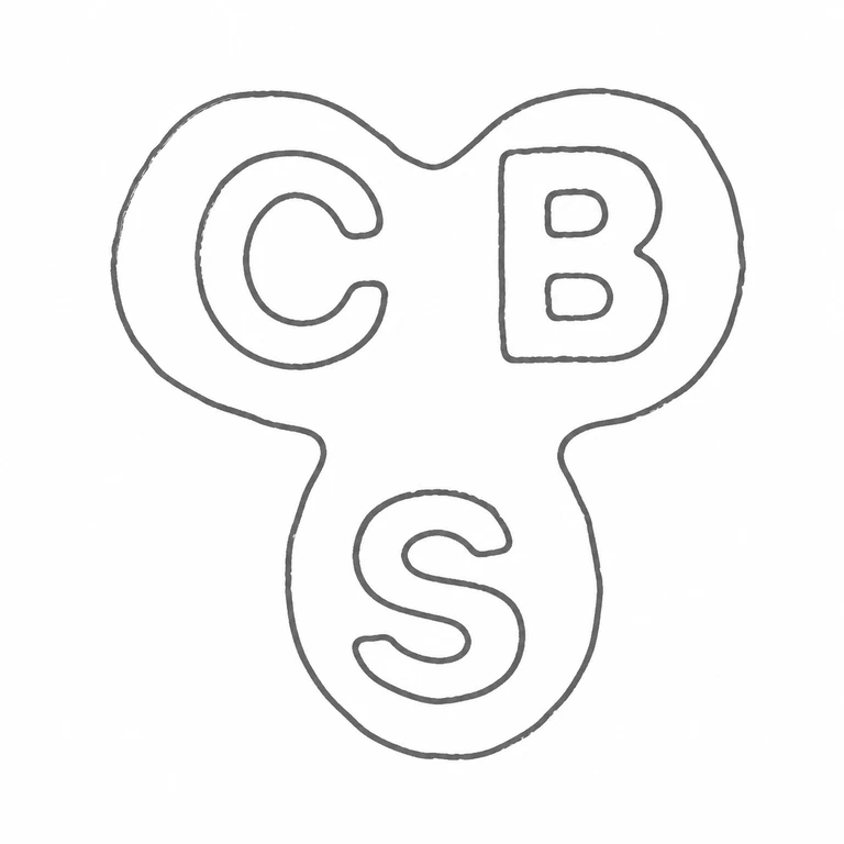 Charles Boyton & Son Ltd: C and B occupy the two upper roundels and S the lower roundel, preserving the three-lobed layout; line reconstruction.