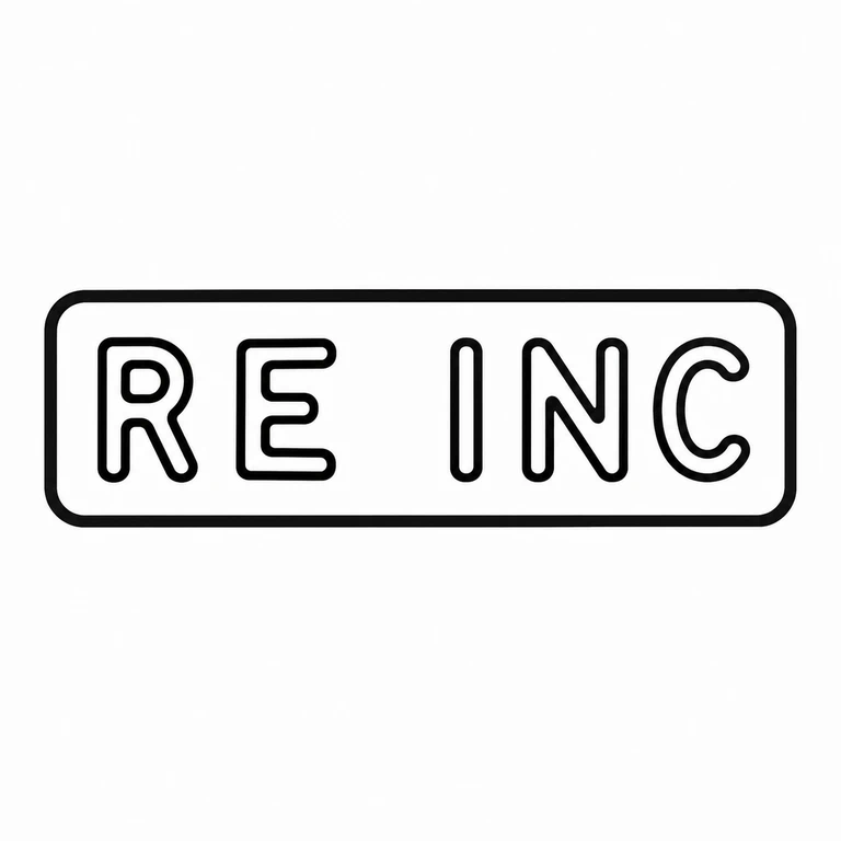 Robert Ensko Inc: The long rounded rectangle and the five-character sequence retain the photographed reading direction and open-letter construction. line reconstruction.