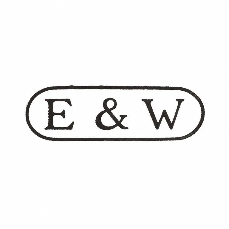 Mark reading The low rounded rectangle, three horizontal components, and centered ampersand retain the photographed arrangement; line reconstruction