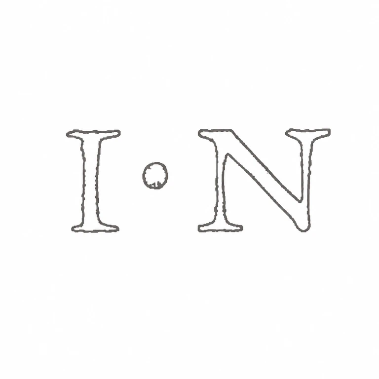John Nevill: I-dot-N is cleanly retained with no cartouche added beyond the visible letterforms; line reconstruction.