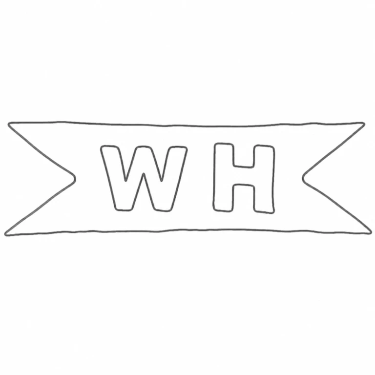 William Hutt: The W H reading and distinctive long bow-tie cartouche silhouette; line reconstruction.