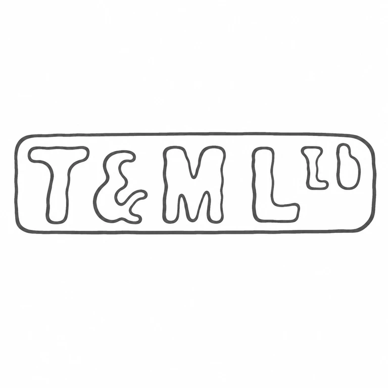Thomas & Marshall Ltd: T ampersand M L t d follows the source's single-line order within its rectangular cartouche; line reconstruction.