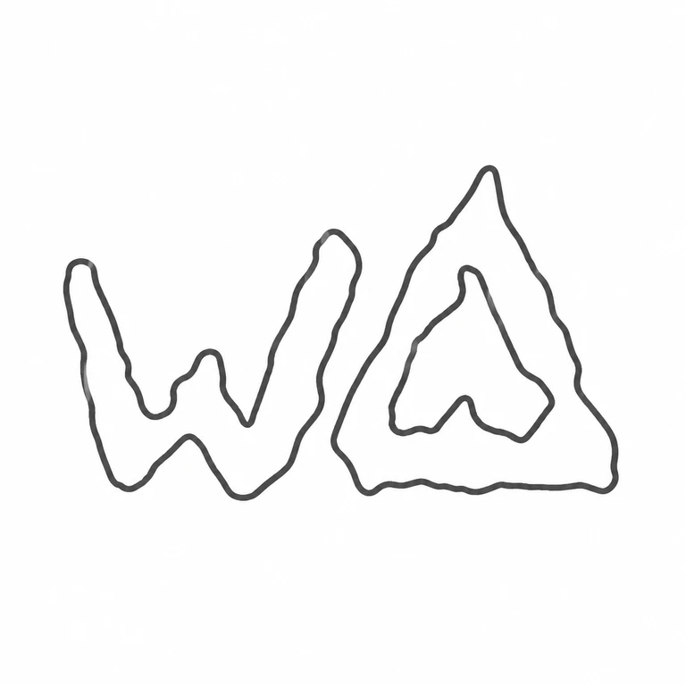 Mark reading The two highly stylized initials retain their photographed left-to-right orientation triangular inner opening of the final character; line reconstruction