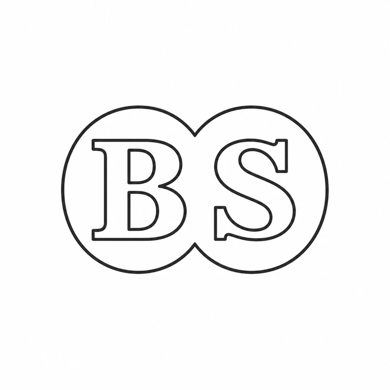 Bryan Savage: The paired round lobes, central join, and two serif initials are preserved in the original orientation and order. line reconstruction.