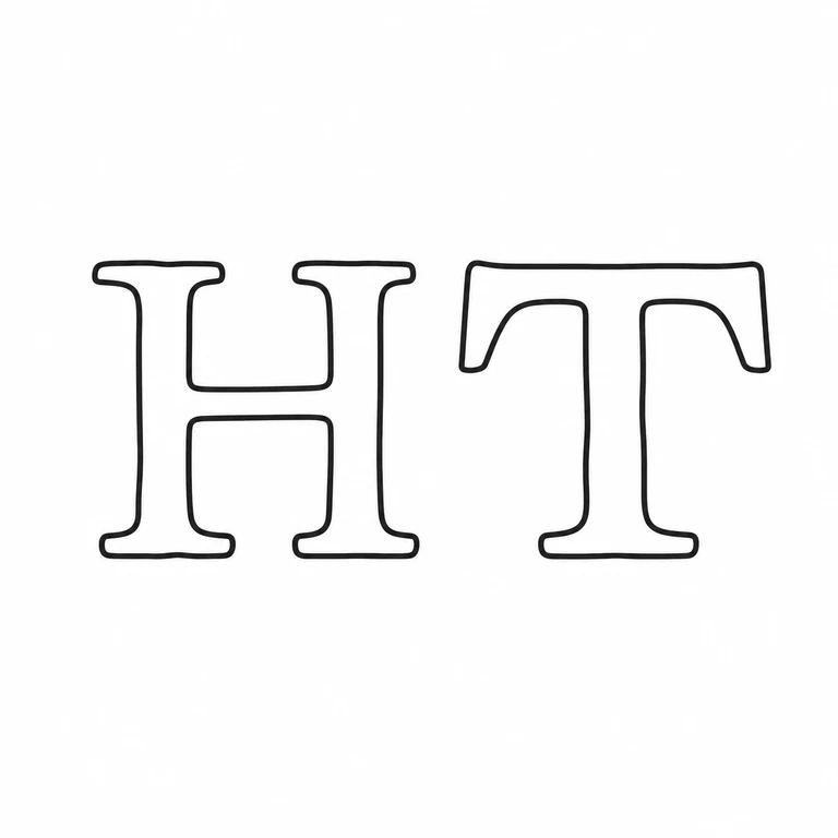 Henry Tarleton: The two plain initials preserve the source's upright left-to-right placement without unsupported surrounding border. line reconstruction.