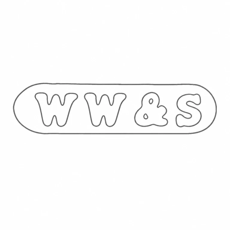 Mark reading The long rounded cartouche, two initial letterforms, central ampersand, and final letter are retained in left-to-right reading order; line reconstruction