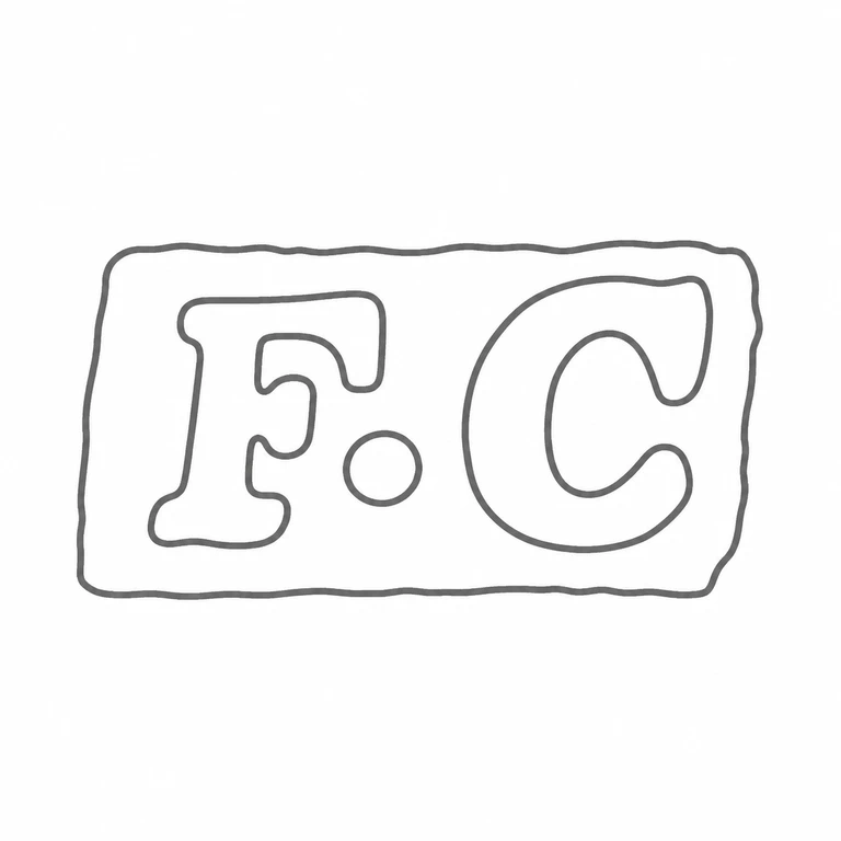 Francis Clark: F dot C irregular rectangular mark boundary follow the source, with no additional symbols; line reconstruction.