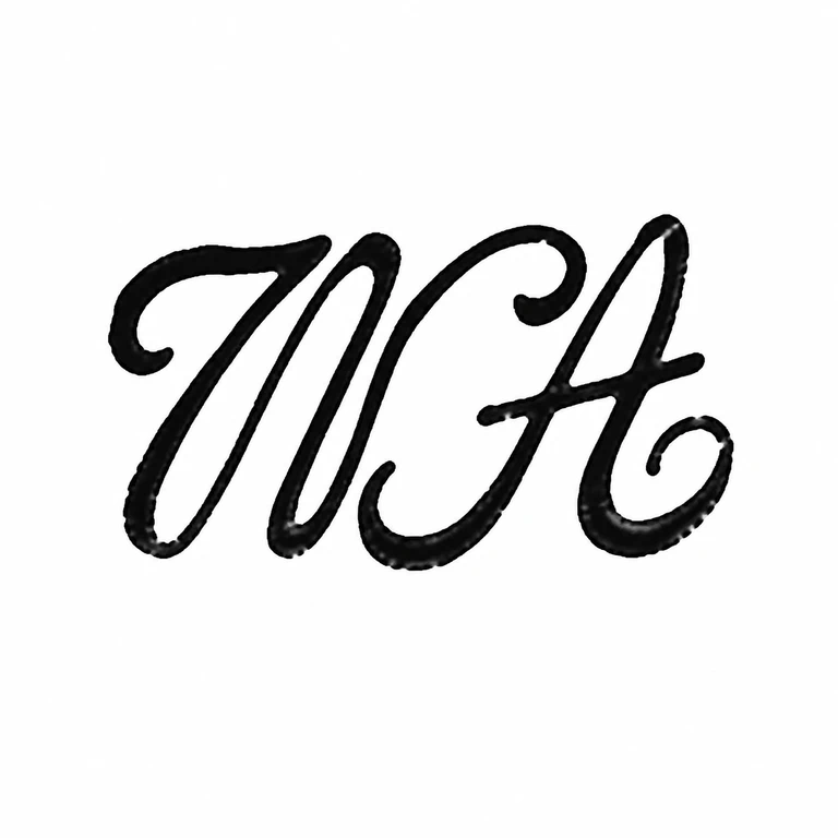Mark reading The two connected cursive initials as a single flowing monogram in the source orientation, without a border or added symbols; line reconstruction