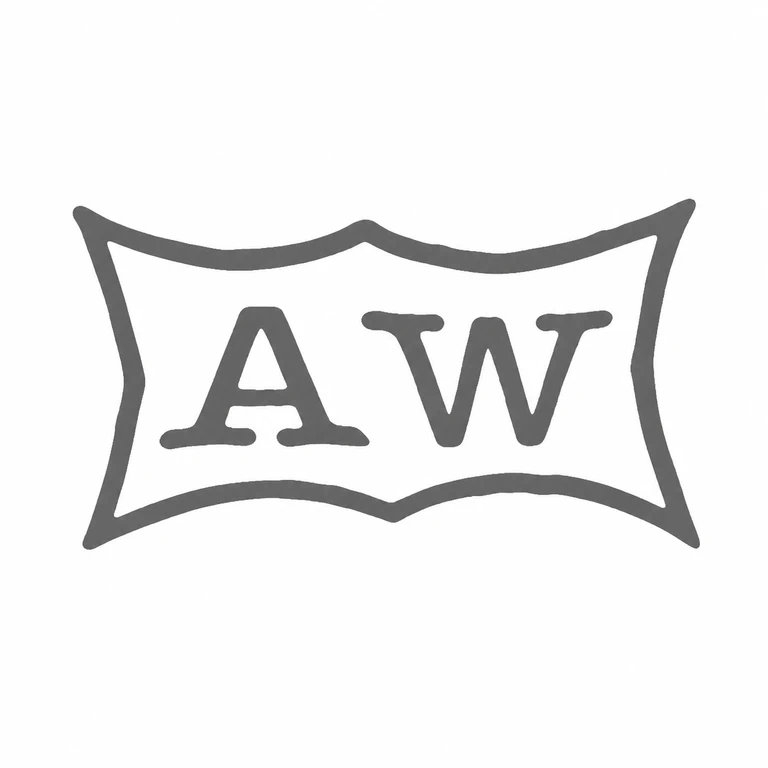Mark reading The concave-sided rectangular cartouche and two upright initials reproduce the source orientation, order, and border silhouette; line reconstruction