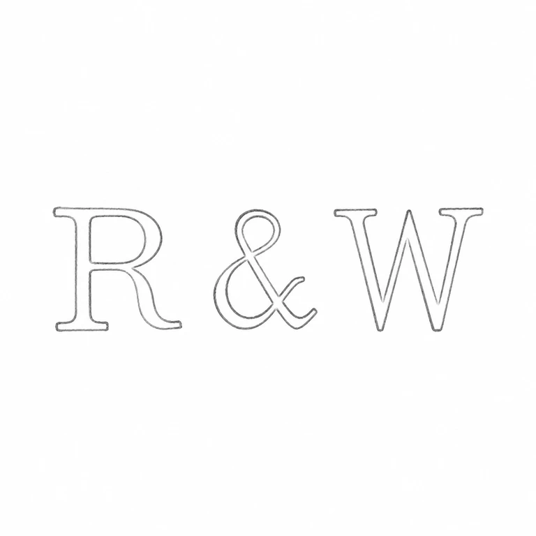 Rigby & Wilson: R-ampersand-W is retained left to right without an unsupported enclosing border; line reconstruction.