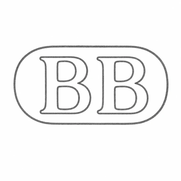 Busy Bee: The two B letters and capsule outline; line reconstruction.