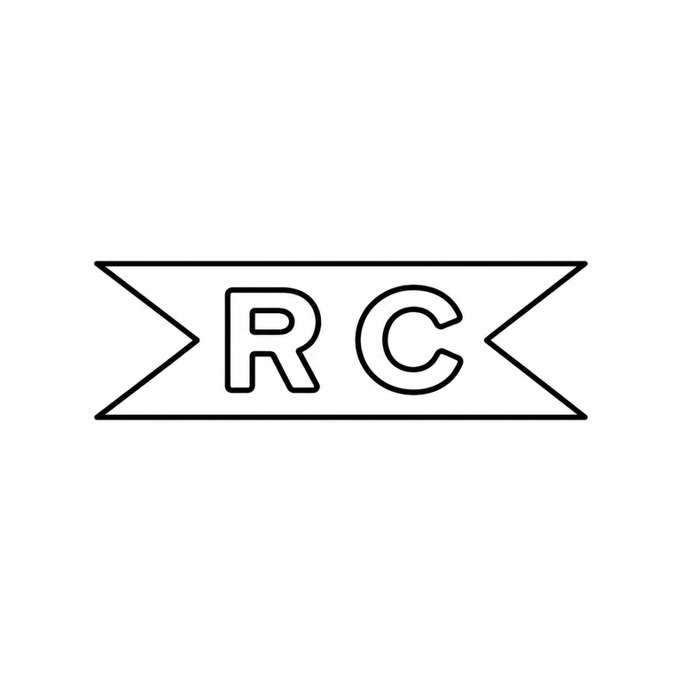 R C: RC bow-tie outline retain their photographed left-to-right arrangement and inward side points; line reconstruction.