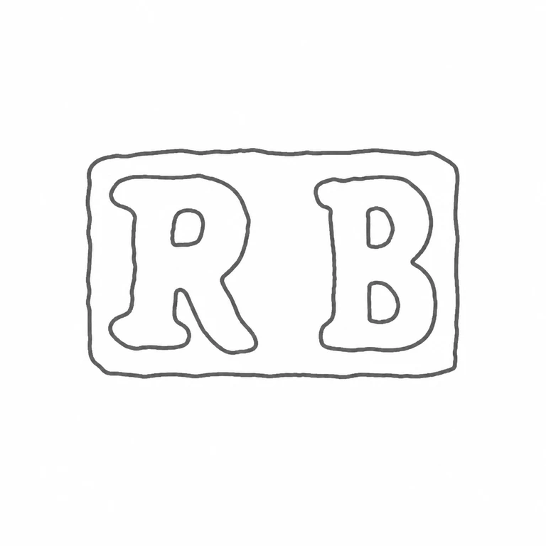 English Watch Company: The rectangular outer cartouche and two large upright letterforms are retained in the observed left-to-right order. line reconstruction.