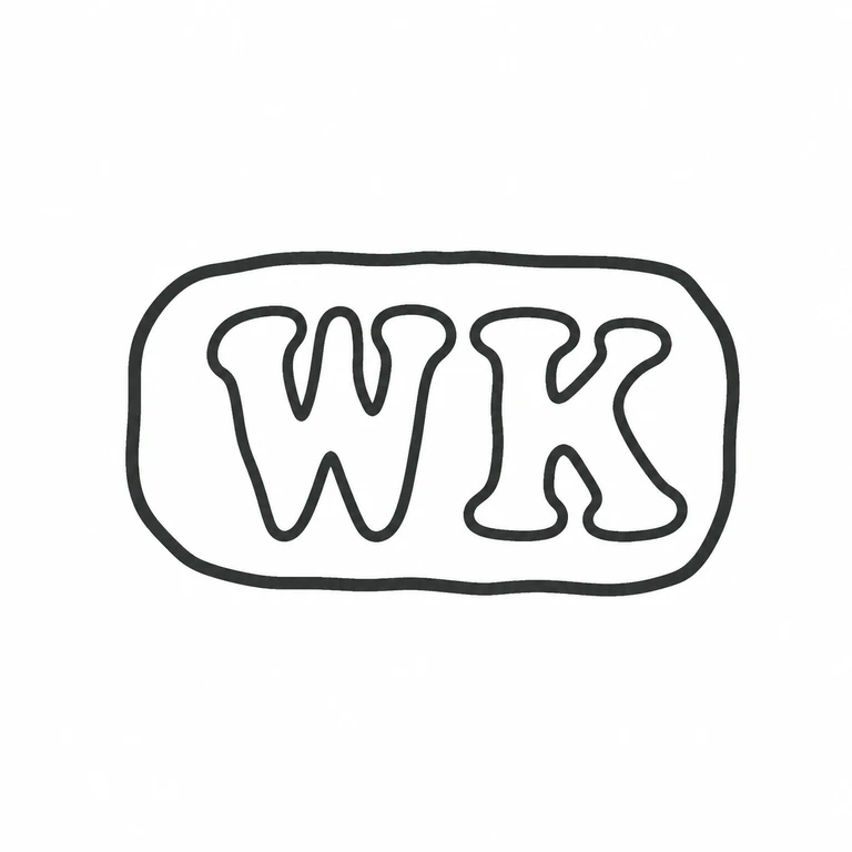 William Knight: The rounded cartouche and the two broad visible letter forms retain their order and characteristic internal/diagonal strokes. line reconstruction.