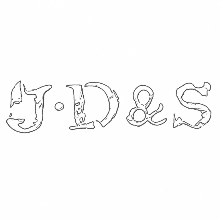J D & S: The four-symbol horizontal sequence, including the ampersand-like central separator, is retained without a border not present in the source. line reconstruction.