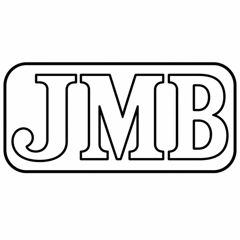 John Millward Banks: The rounded rectangular punch and J-M-B letters retain their original left-to-right arrangement; line reconstruction.