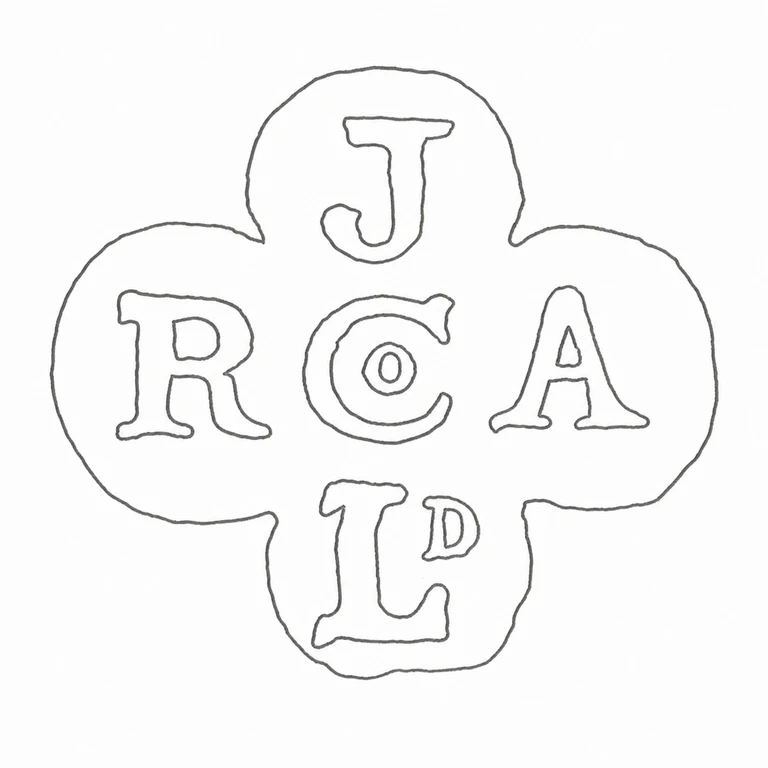 Jay, Richard Attenborough Co Ltd: Four-lobed arrangement retains top J, middle R-Co-A reading, and bottom Ld form; line reconstruction.