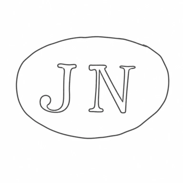 Jules Nordmann: J N retain their reading direction inside the single oval cartouche; line reconstruction.