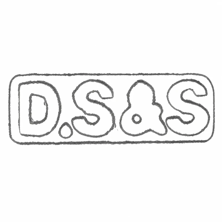 D Shackman & Sons: The four-part letter-and-ampersand arrangement, visible stops, and rounded rectangle are retained without rotation or reordering. line reconstruction.