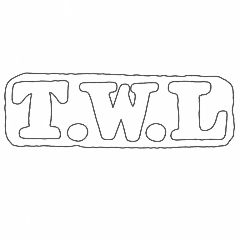Thomas William Lack: T.W.L lettering, two separators, and long rounded rectangular cartouche; line reconstruction.
