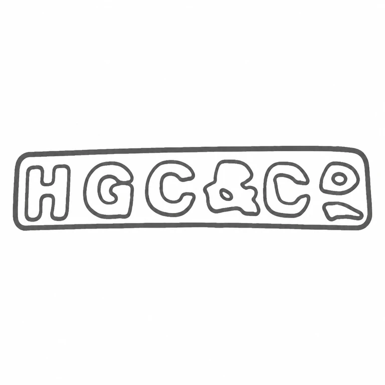 Mark reading Single rectangular cartouche full horizontal character sequence, including ampersand and terminal small form, are retained; line reconstruction