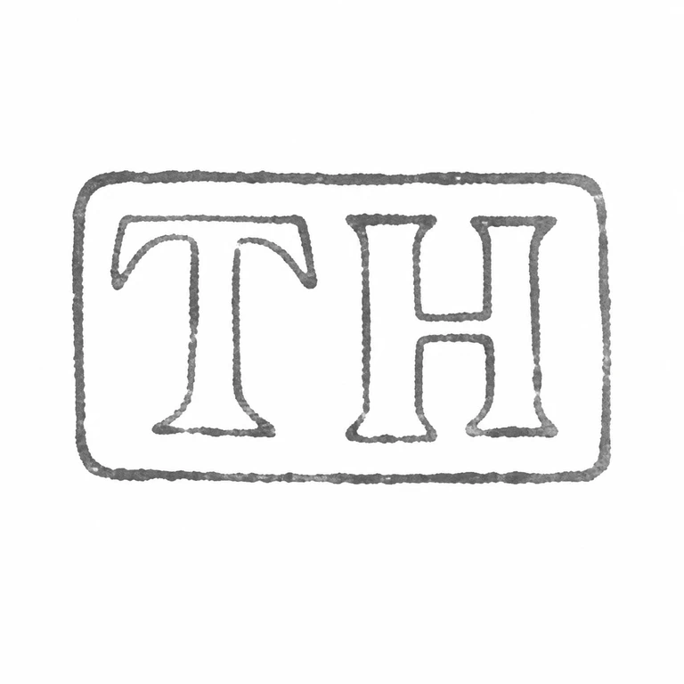 Thomas Hughes: The rectangular punch and three large upright initials preserve the source order and geometry. line reconstruction.