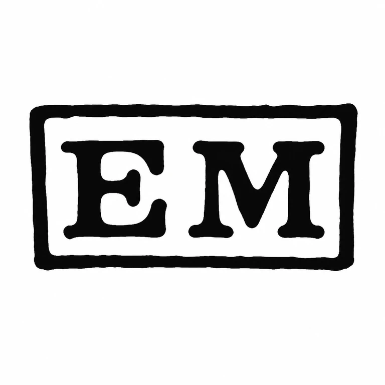 Elizabeth Muns: Framed two-initial mark preserves both visible serif letters and order. line reconstruction.