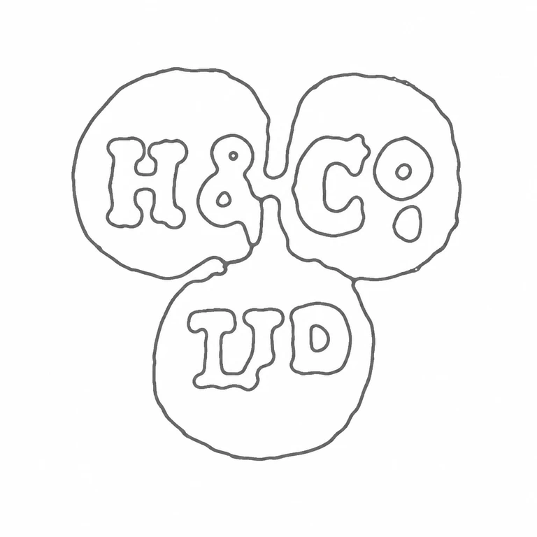 Heming & Co Ltd: The three-circle arrangement, upper two groups, lower group, and their reading direction are retained as visible in the source. line reconstruction.