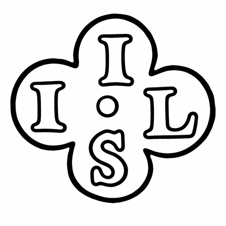John Langford II & John Sebille: Four touching lobes, the top and left initials, right L, lower S, and central stop all retain their source positions. line reconstruction.