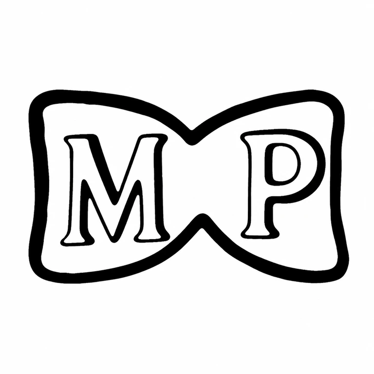 M P: The two joined bow-tie cells and their M and P characters preserve the source arrangement and reading direction. line reconstruction.