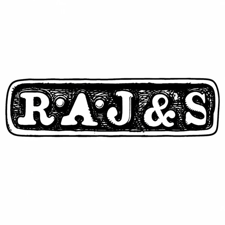 R A Jones & Sons Ltd: The five-character horizontal inscription, intervening stops, ampersand, and rounded rectangular cartouche agree with the source. line reconstruction.