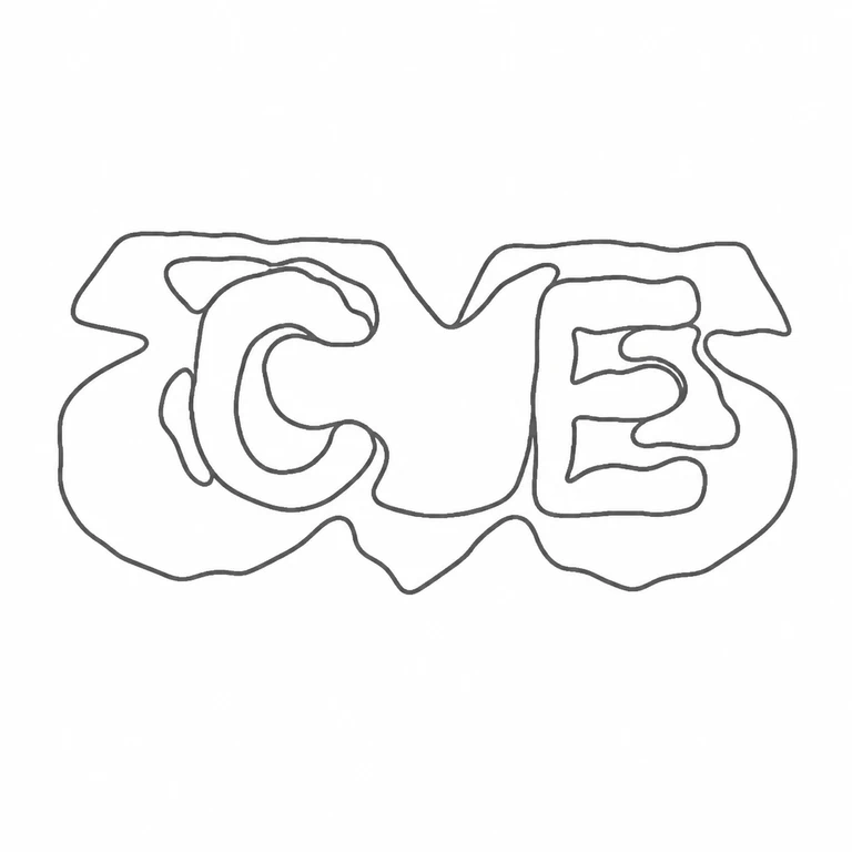 C E: Two adjoining letters and the irregular shared punch are maintained in their visible order and orientation. line reconstruction.