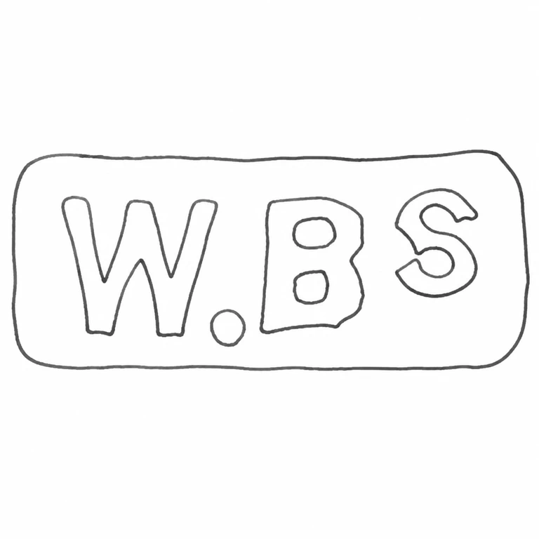 Ward Brothers: W.B.S and both stops remain in their source order inside the shallow rounded rectangle; line reconstruction.