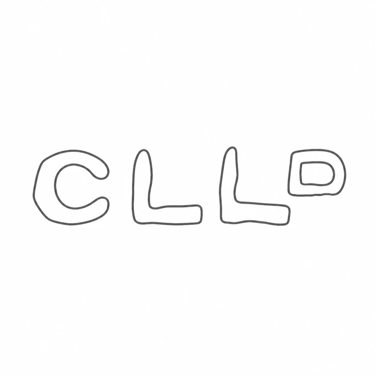 Colibri Lighters Ltd: Four left-to-right characters are retained as a clean, unbordered monochrome contour reconstruction with their visible spacing and order. line reconstruction.