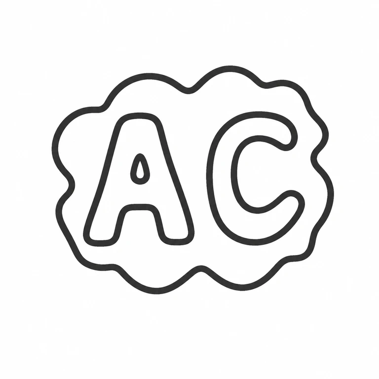 Albert Carter: Scalloped cartouche and two initials preserve the source layout and internal letter openings. line reconstruction.
