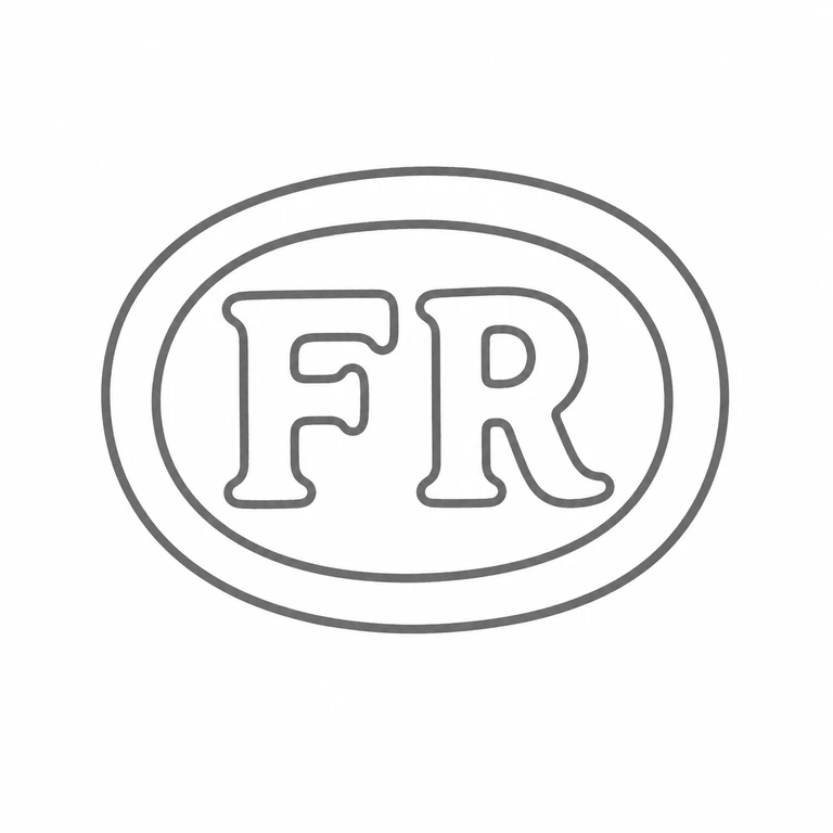 F Robinson: FR is retained inside the two visible oval border lines; line reconstruction.