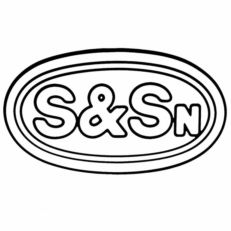 Spink & Son: The oval double rim, two large curved letters, ampersand, and small final raised form are all retained. line reconstruction.