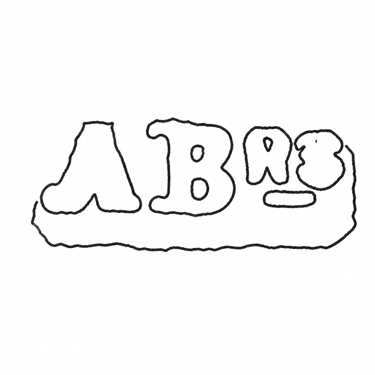 Aron Brothers: The source-supported sequence of a large initial followed by two smaller letter forms is retained inside the irregular low horizontal cartouche. line reconstruction.