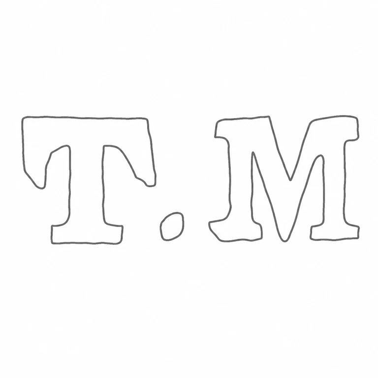 Thomas Mills: T.M reading and single separator point without an added border; line reconstruction.