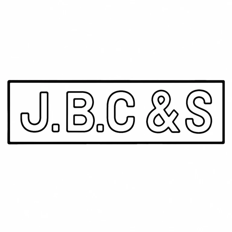 J B Chatterley & Sons Ltd: The full horizontal inscription, its stops and ampersand, is retained inside the same long rectangular cartouche. line reconstruction.