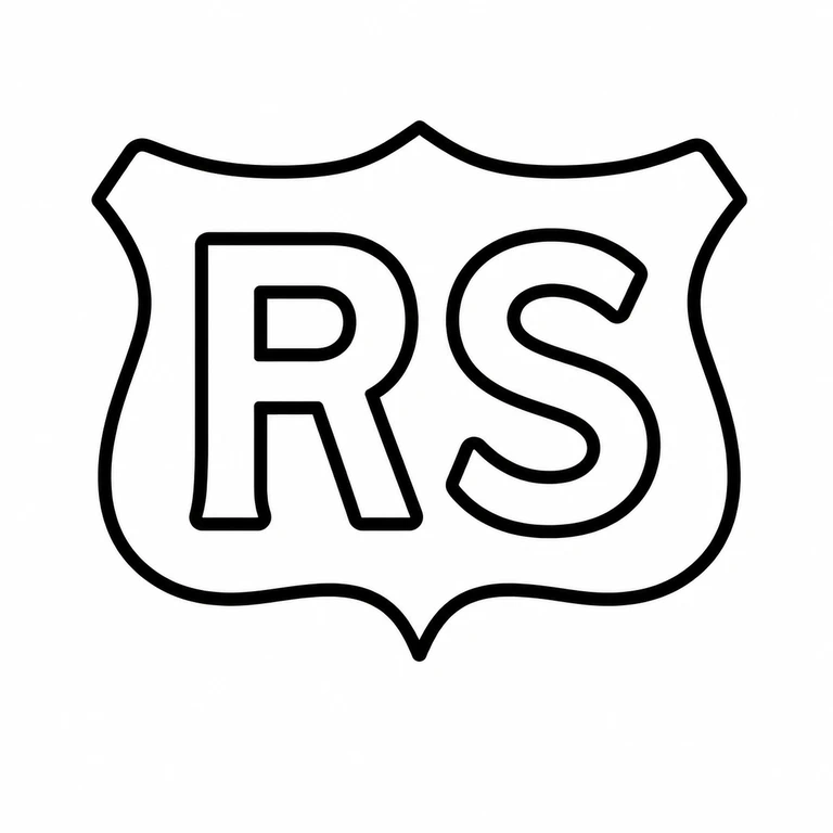Robert Stewart: Two letters and the lobed shield outline are preserved in their photographed arrangement. line reconstruction.