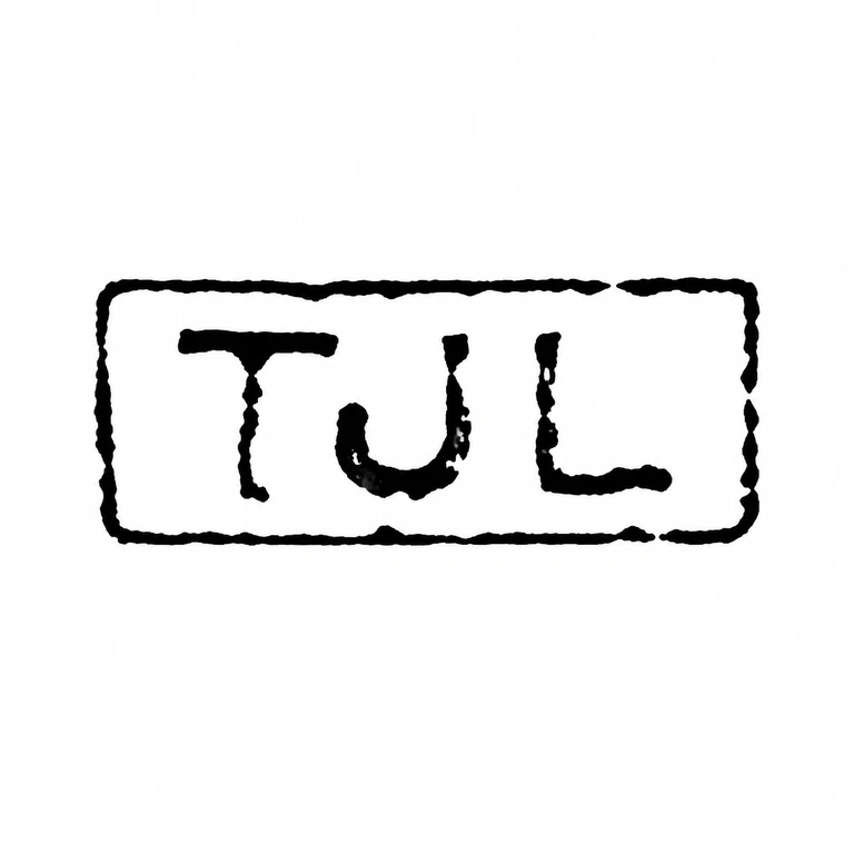 T J & M Loughridge & Son (Thomas John Loughridge): Three upright letters and narrow rectangular cartouche retained. line reconstruction.